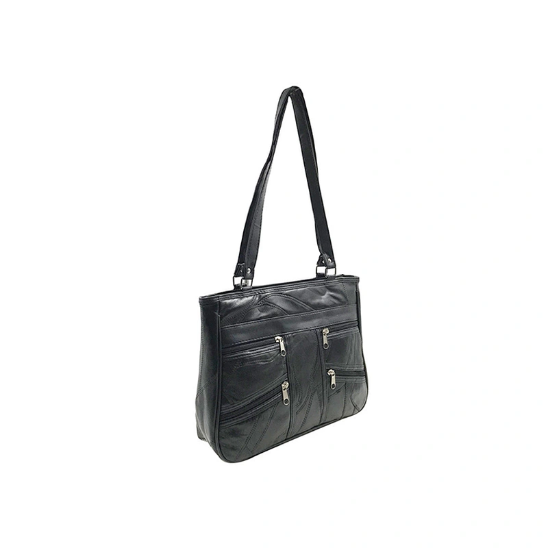 WMS hot selling cheaper patch leather tote handbag