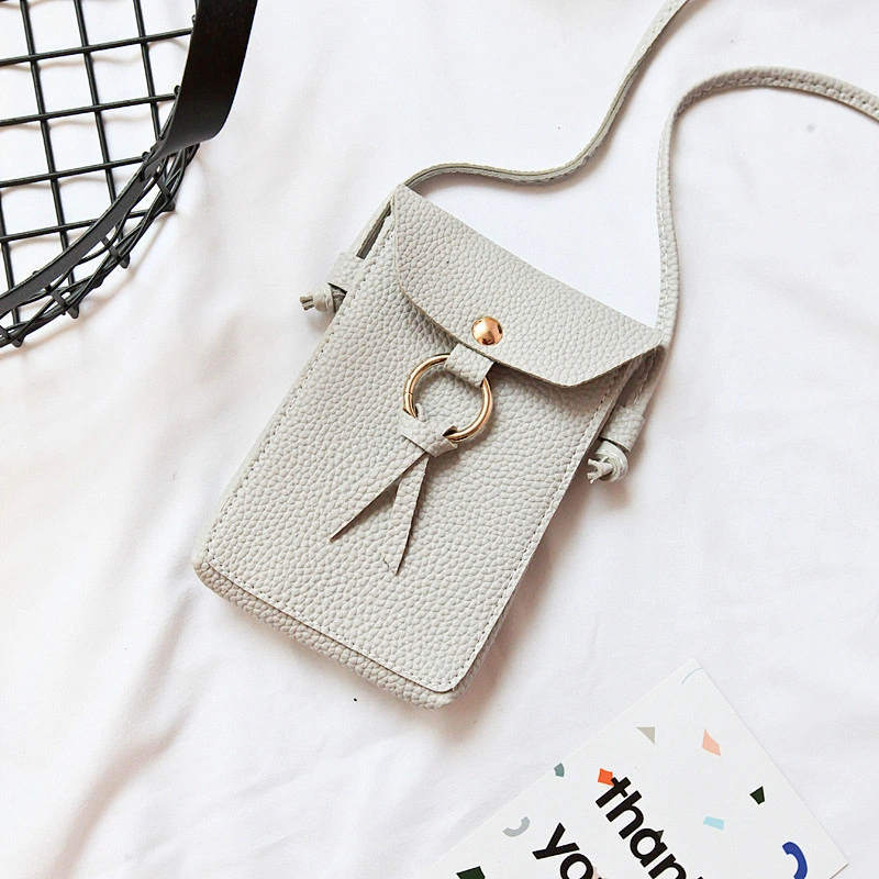 2020 New Ladies Mobile Phone Bag Solid Color Small Fresh Buckle Shoulder Bag Ladies Diagonal Handbag