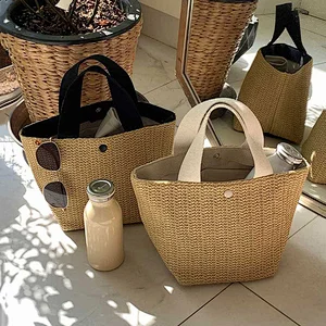 New Ins Style Student Fashion Trend Summer Beach Vacation Picnic Portable Straw Rattan Woven Bag