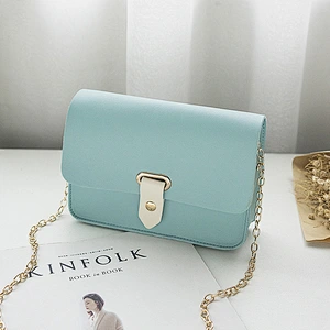 Women Messenger Bags Korean Small Square Bag Mini PU Leather Shoulder Bags