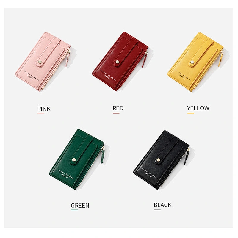 RFID Card Holder Pocket Card Case Zipper Wallets Coin Purse