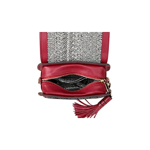 Latest fashion genuine leather shoulder bag tassel crossbody bag for women