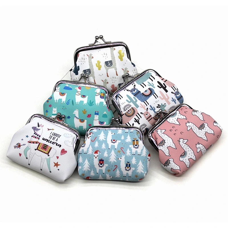 Factory wholesale animal print coin purse Variety of optional girl buckle coin purse