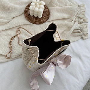 Wholesale 2020 Summer Custom Rattan Bag Woven Straw Bag Female Seaside Vacation Beach Small Bag