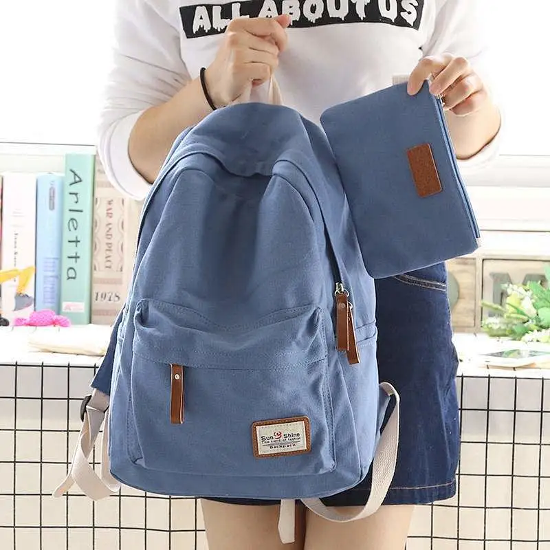 New Style Fashion Beautiful Canvas Backpacks College High Capacity Laptop Backpack