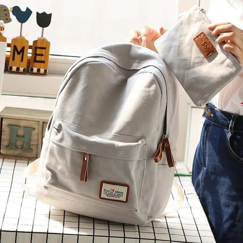 New Style Fashion Beautiful Canvas Backpacks College High Capacity Laptop Backpack