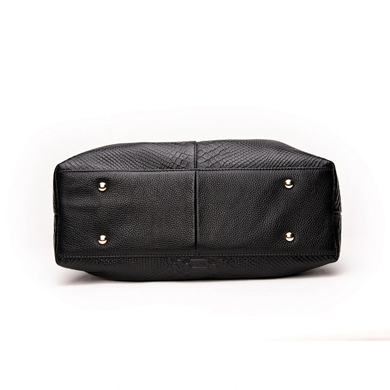 2020 Hot Sale Fashion Ladies Handbag Womens Black Genuine Leather Large Tote Bag