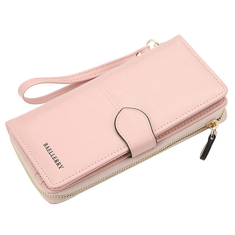 2019 Custom fashion large capacity ladies zipper wallets luxury brand multi-functional embossed pu leather wallet for women