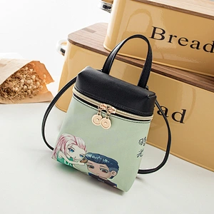 Hot Sale Cartoon Cute Printing Small Square Bag Women'S Shoulder Diagonal Bag Ladies Backpack