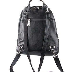 Women Black Backpack With 1 Cell Phone Pocket ,1 Zipper Pocket