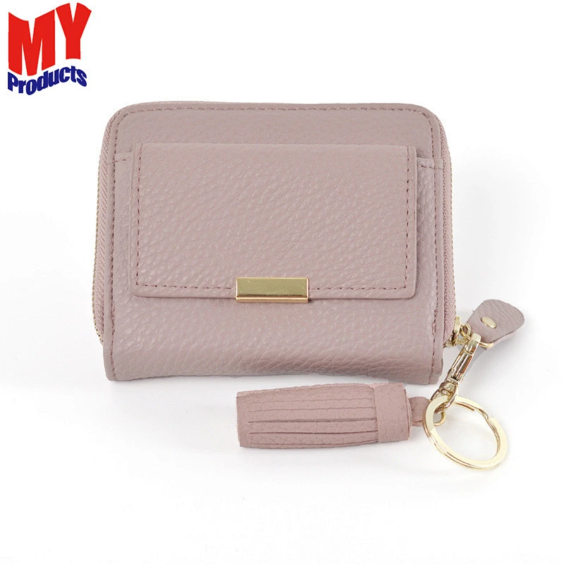 Hot Sale Professional Women Genuine Leather Wallet Girls Mini Short Wallet