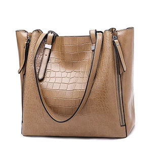Wholesale large capacity lady handbags high quality fashion women pu leather tote bag