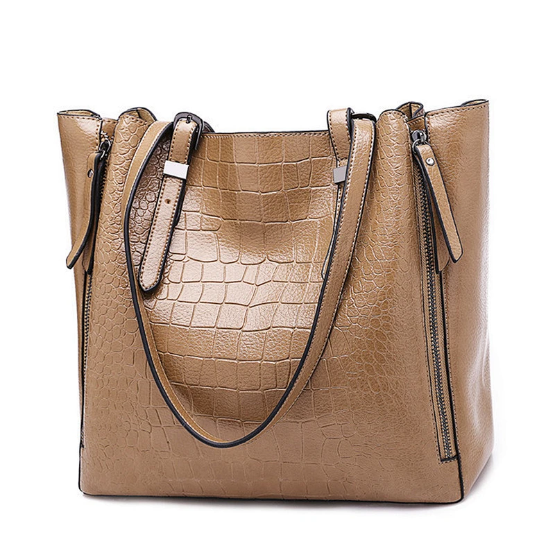 Wholesale large capacity lady handbags high quality fashion women pu leather tote bag