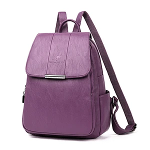 Hot selling fashion women backpack for school girls travel pu leather backpack