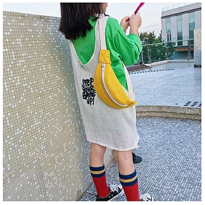 2020 New Design Kids Waist Bag Canvas Sling Bag Baby Girls Custom Logo Fanny Bag