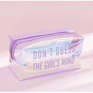 Creative Colorful Laser Waterproof Cosmetic Bag Ins Girl PVC Storage Bag Travel Portable Pencil Bag