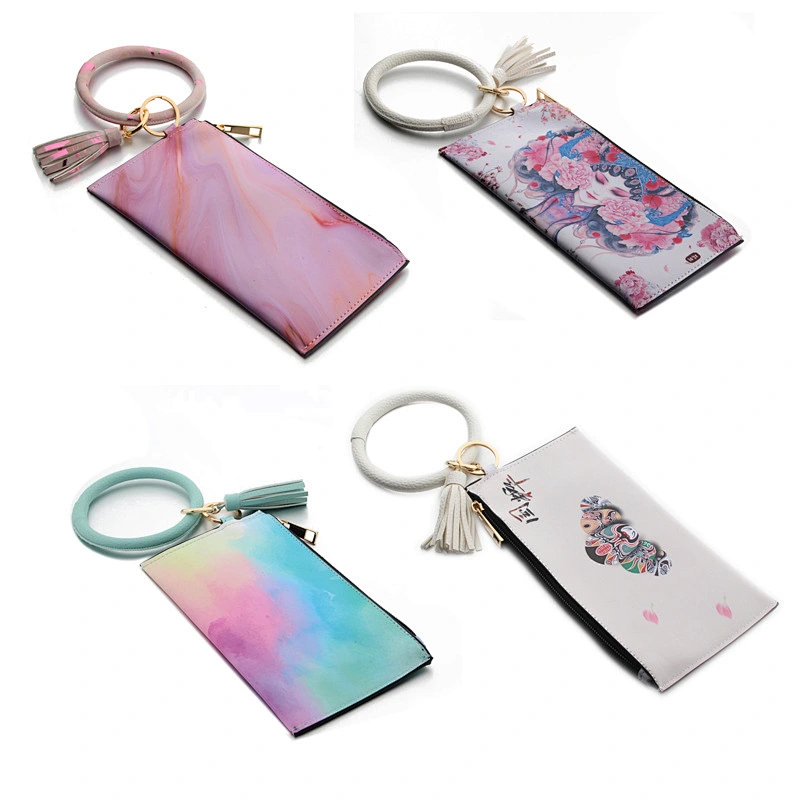 Personalized Custom Girl Tassel Bracelet Clutch Wallet Anti-Theft Summer PU Leather Woman Wallet
