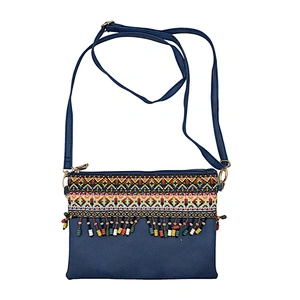 Hot Selling Cheap Lady Ethnic Embroidered Crossbody Bag With Small Pendants
