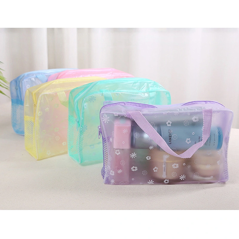 Wholesale Custom Fashion Transparent Makeup Bag Waterproof Clean Pvc Cosmetic Bag