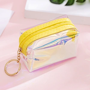 Korea creative net red girl heart laser coin purse mini cute portable coin storage bag small cosmetic bag