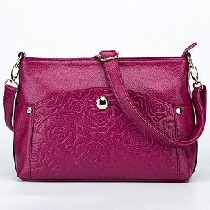 China suppliers ladies messenger bag genuine leather shoulder bags for women