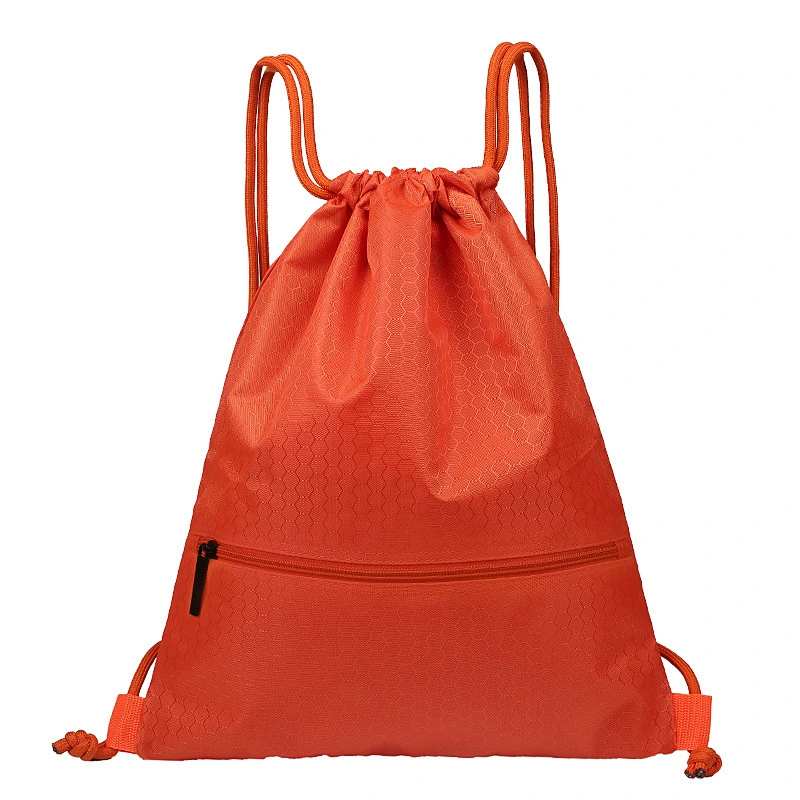 Custom promotion 2019 gym drawstring bag nylon drawstring backpack bag