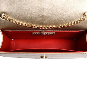 Latest Real Leather Long Chain Strap Handbag Women Sling Shoulder Bag
