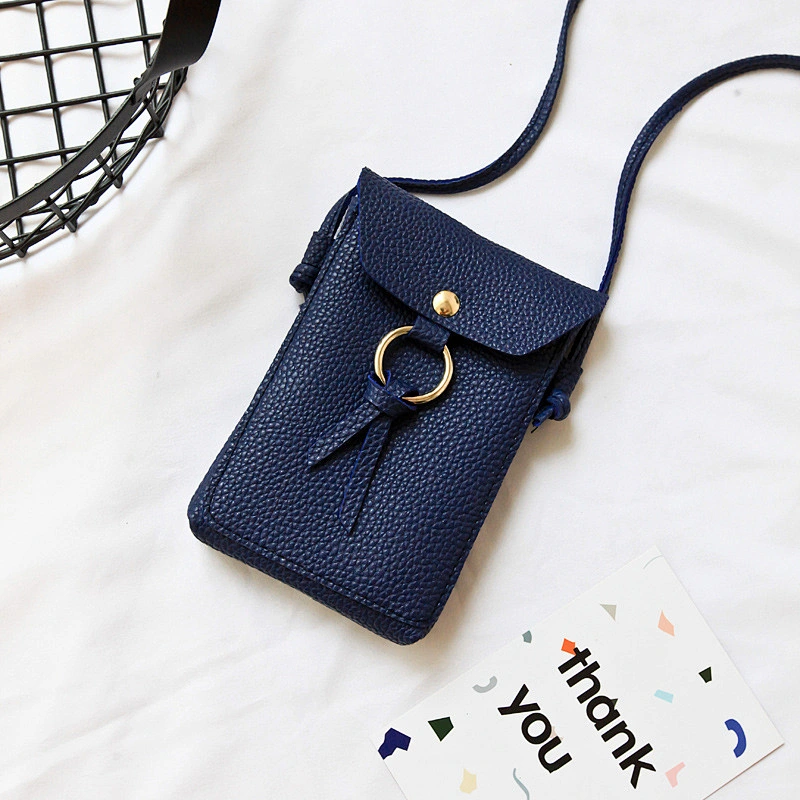 2020 New Ladies Mobile Phone Bag Solid Color Small Fresh Buckle Shoulder Bag Ladies Diagonal Handbag