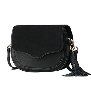 Latest fashion genuine leather shoulder bag tassel crossbody bag for women