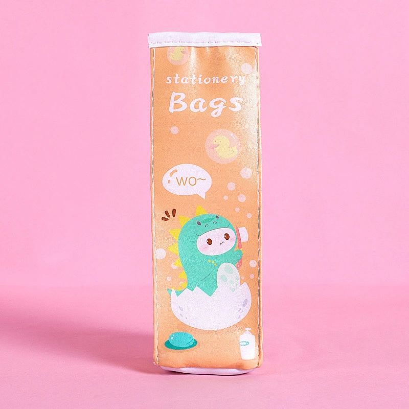 Creative Milk Pencil Case Student Small Fresh Dinosaur Pencil Case Multifunction Portable Pencil Case