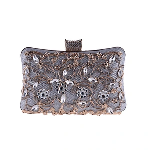 Chi Belle embroidery beaded black woman vintage evening clutch bag wedding custom purse