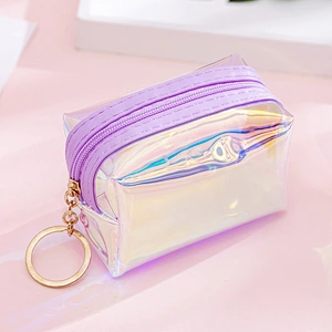 Korea creative net red girl heart laser coin purse mini cute portable coin storage bag small cosmetic bag