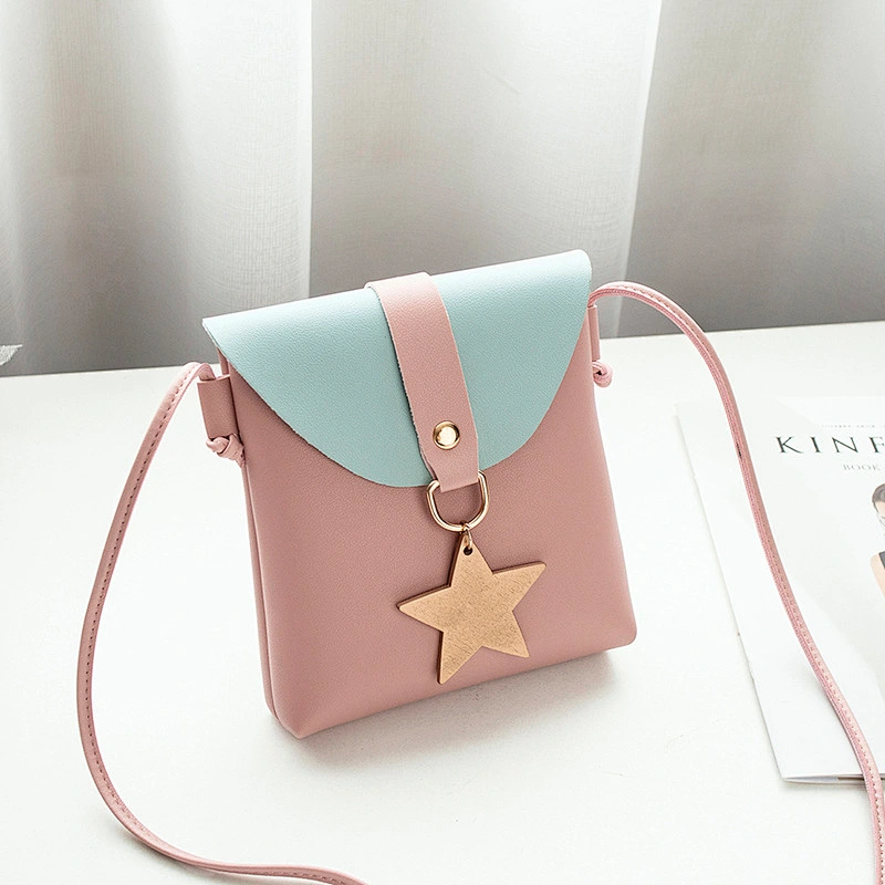 Factory Direct Lucky Star Bucket Coin Purse Little Girl Tassel Shoulder Phone Bag Messenger Bag