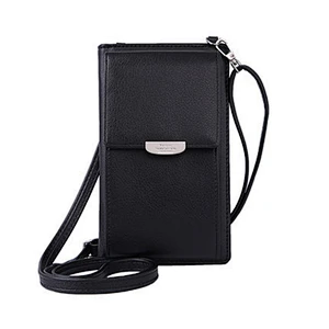 Wholesale hot selling pu leather mini sling bag cell phone purse crossbody bag with wallet card