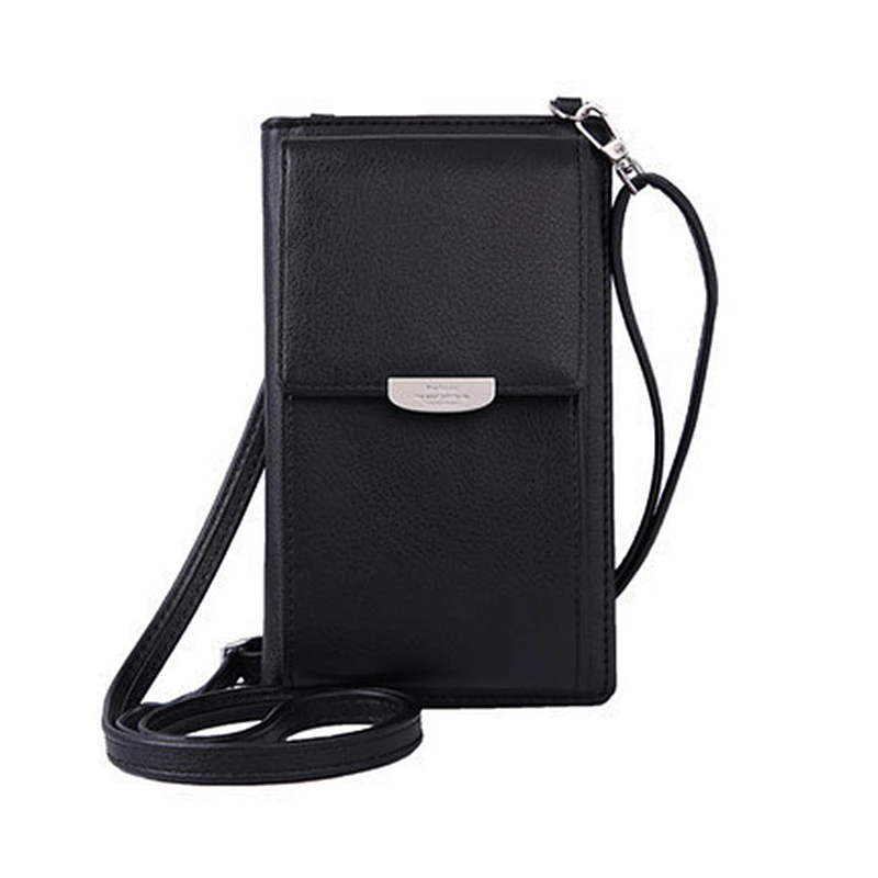 Wholesale hot selling pu leather mini sling bag cell phone purse crossbody bag with wallet card
