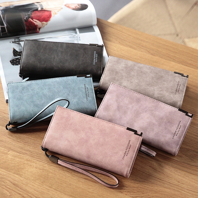 Cheap Good Quality Leather Women Handy Wallet Ladies Purses Hand Purse for Girls