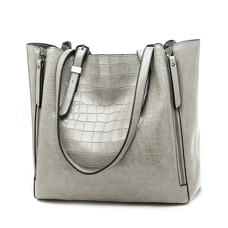 Wholesale large capacity lady handbags high quality fashion women pu leather tote bag