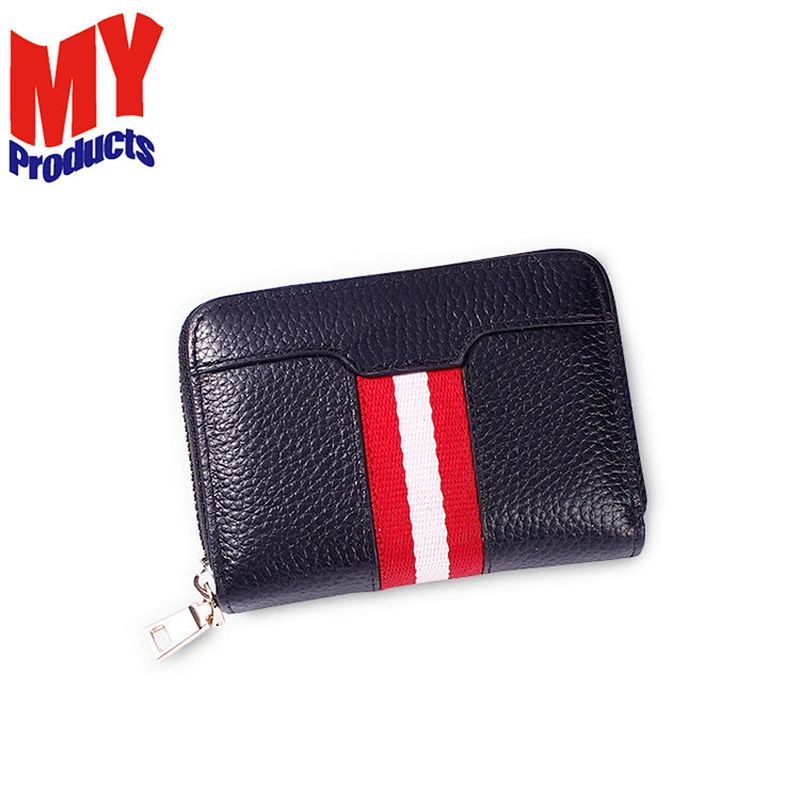 Soft PU Leather Three Folding Pure Color Women Wallets And Purse For Girls