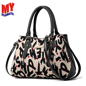 New Fashion Fancy Cheap PU Leather shoulder wholesale  women letter  leopard print handbags