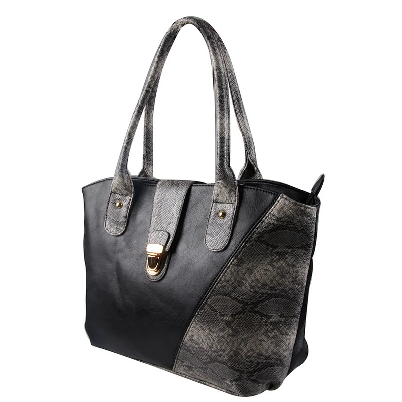 China Supplies Hot Sale Fashion Casual Business Travel Handbag Ladies Black Tote Bag