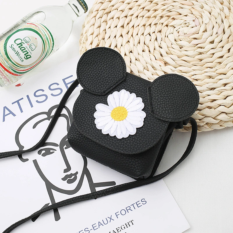 2020 New Korean Girl Bag Children'S Messenger Bag Little Daisy Cute Mini PU Crossbody Bag
