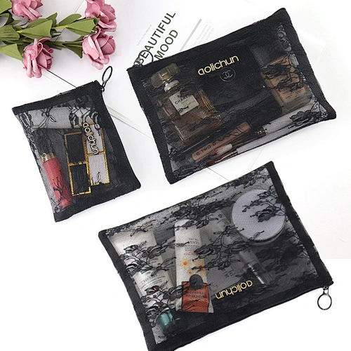 Mesh Cosmetic Bag set 2020 New Large-Capacity Portable Travel Separate Packaging Wash Storage Bag set