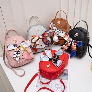 2020 Fashion Trend Small Fresh Bow Small Backpack Shoulder Messenger Shoulder Female Backpack