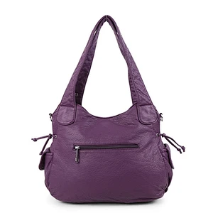 Custom wholesale ladies pu leather handbags womens tote shoulder bags