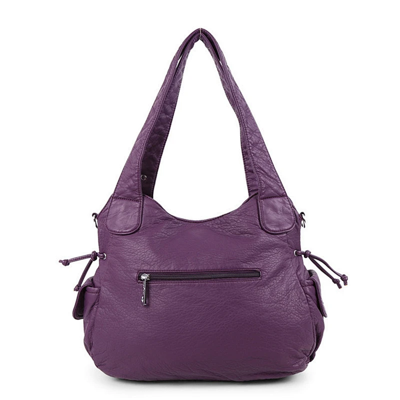 Custom wholesale ladies pu leather handbags womens tote shoulder bags