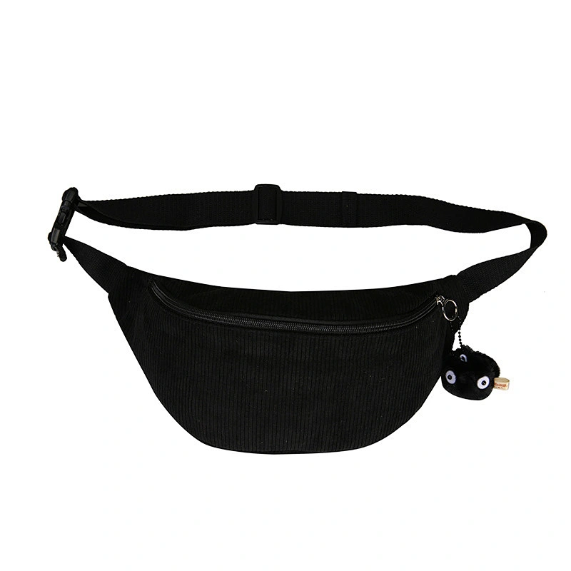 Japanese Harajuku personality funny corduroy messenger bag female cute ugly girl soft sister breast bag female