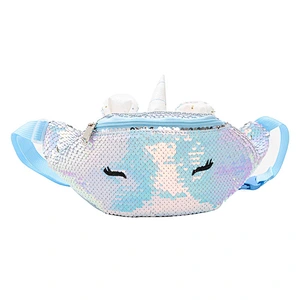 Wholesale sequined chest bag new children waist bag fashion cartoon unicorn sequin outdoor waist bag
