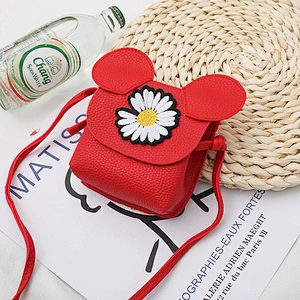 2020 New Korean Girl Bag Children'S Messenger Bag Little Daisy Cute Mini PU Crossbody Bag