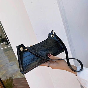 Wholesale Luxury Baguette Shoulder Bags 2021 Fall Alligator Crocodile Pattern Handbags for Women Casual Tote