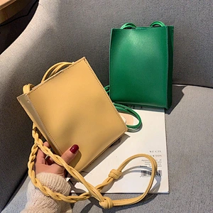 Summer Small Bag Designer Candy Color Crossbody Bag For Women Luxury Mini Woven Rope Phone bag